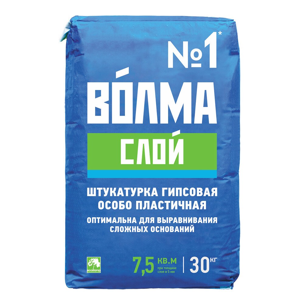 Штукатурка гипсовая Волма Слой 30 кг — штукатурка и грунтовка FORMER HOME